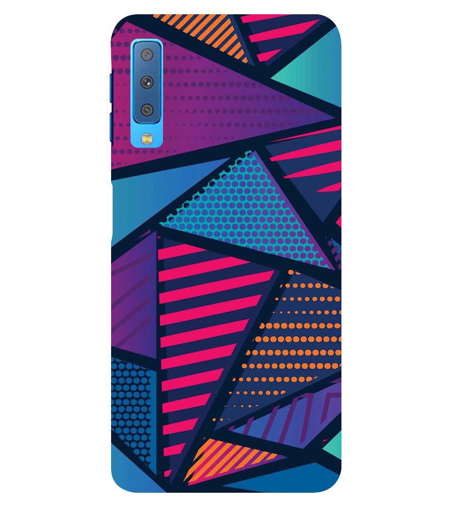 PS1335-Geometric Pattern Back Cover for Samsung Galaxy A7 (2018)
