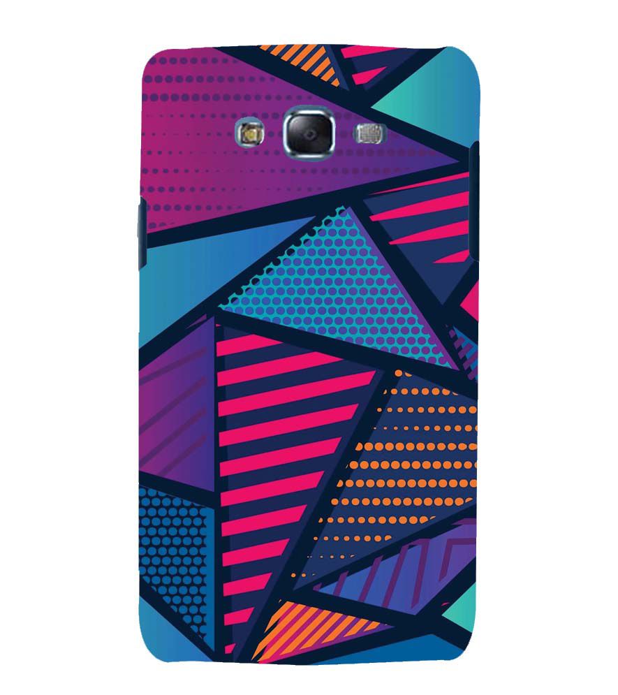 PS1335-Geometric Pattern Back Cover for Samsung Galaxy J7 (2015)