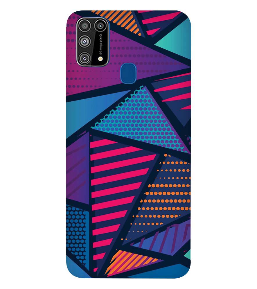 PS1335-Geometric Pattern Back Cover for Samsung Galaxy M31