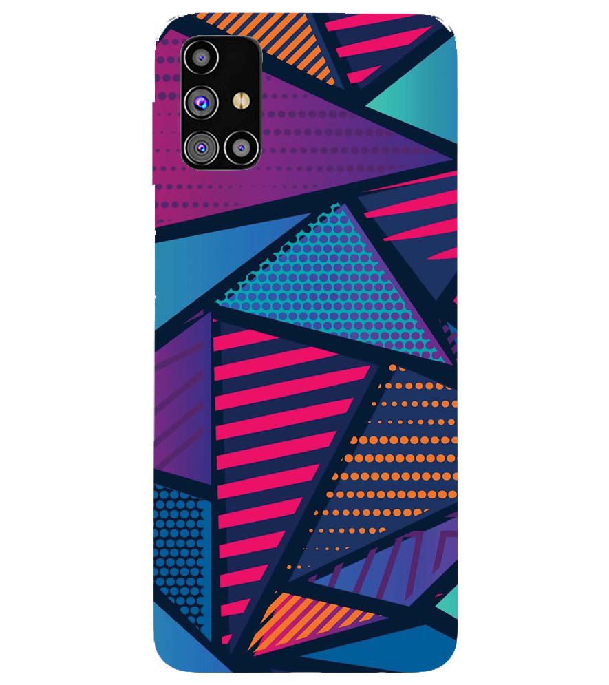 PS1335-Geometric Pattern Back Cover for Samsung Galaxy M31s