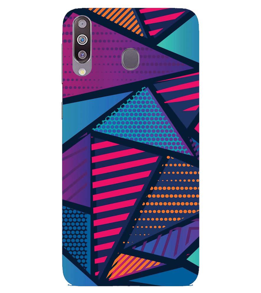 PS1335-Geometric Pattern Back Cover for Samsung Galaxy M40