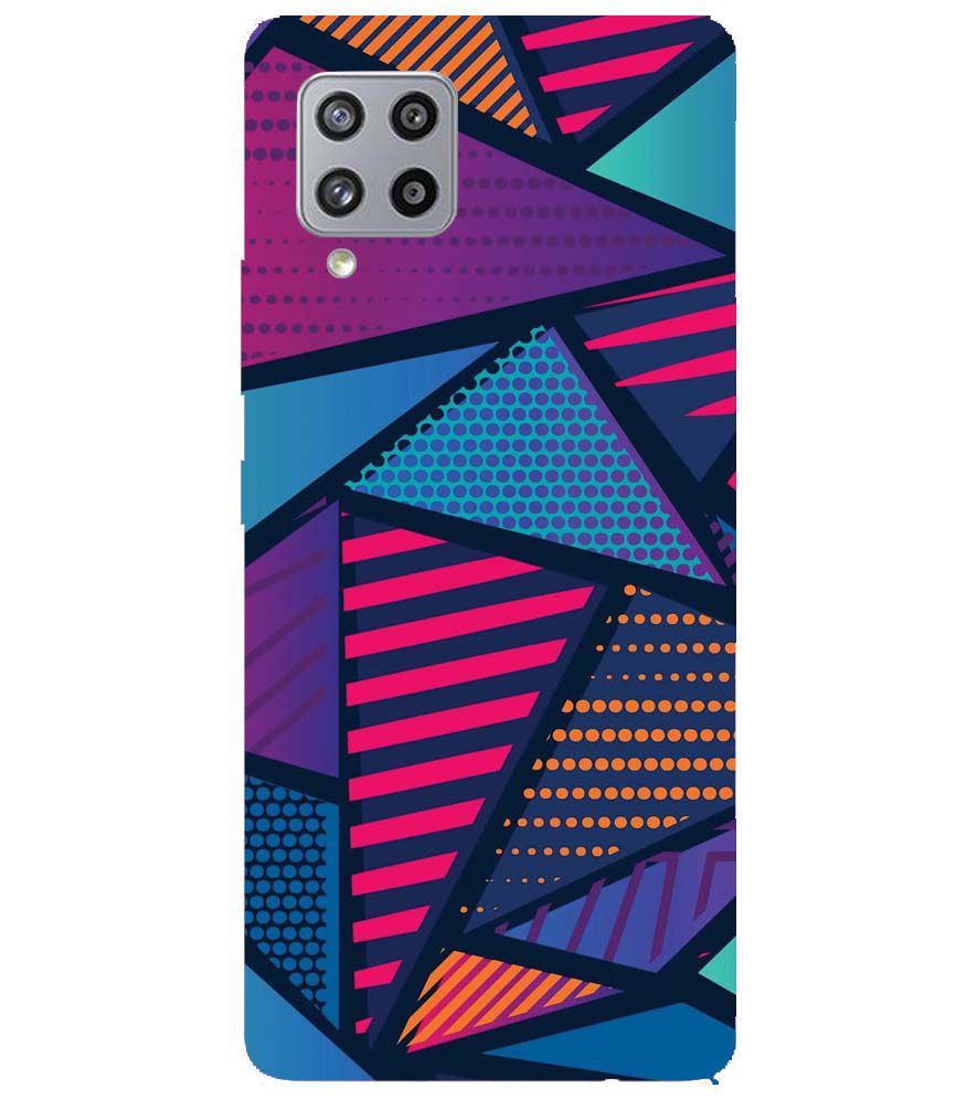 PS1335-Geometric Pattern Back Cover for Samsung Galaxy M42 