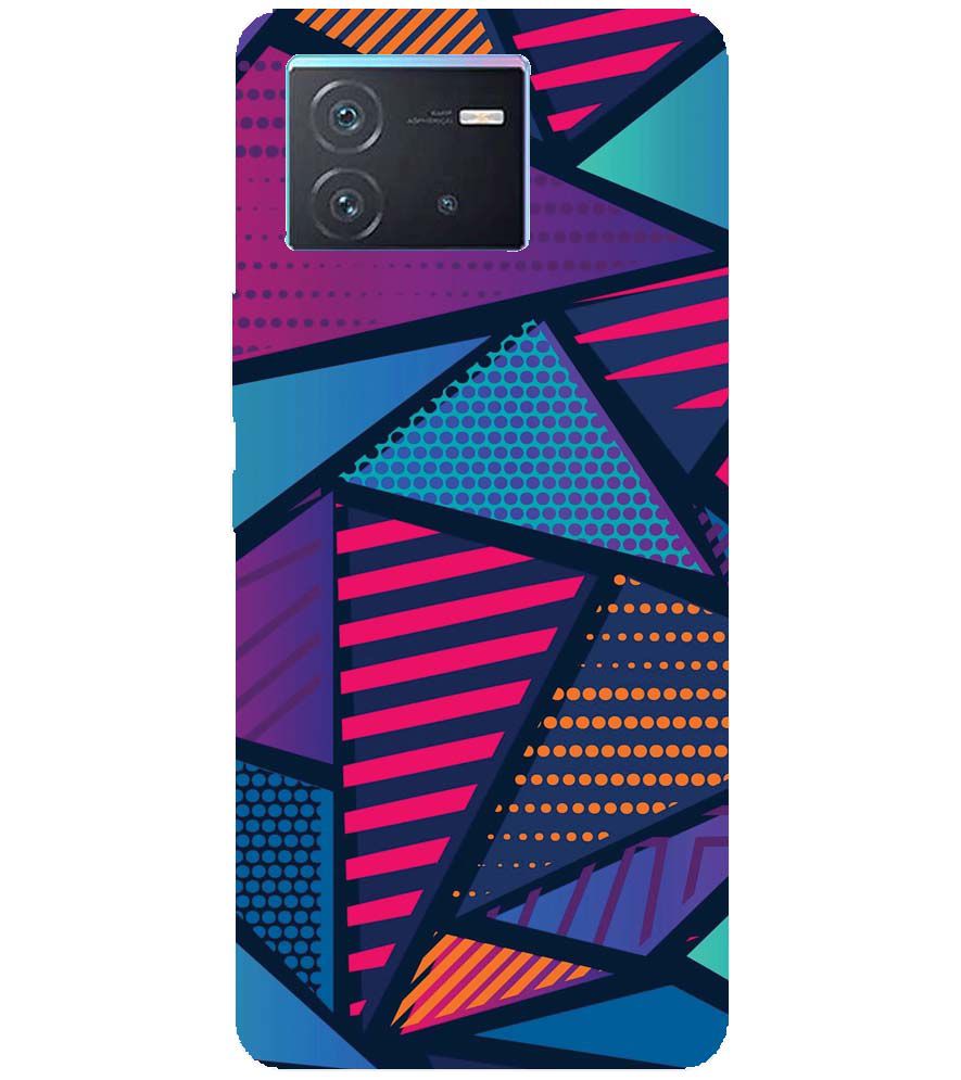 PS1335-Geometric Pattern Back Cover for vivo iQOO Neo 6