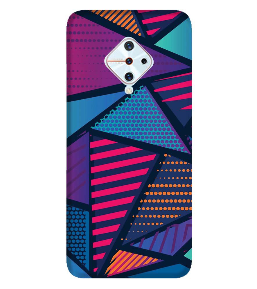 PS1335-Geometric Pattern Back Cover for Vivo S1 Pro