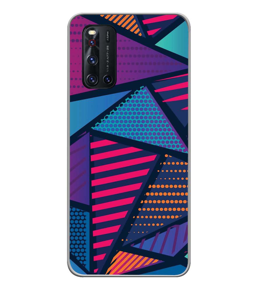 PS1335-Geometric Pattern Back Cover for Vivo V19