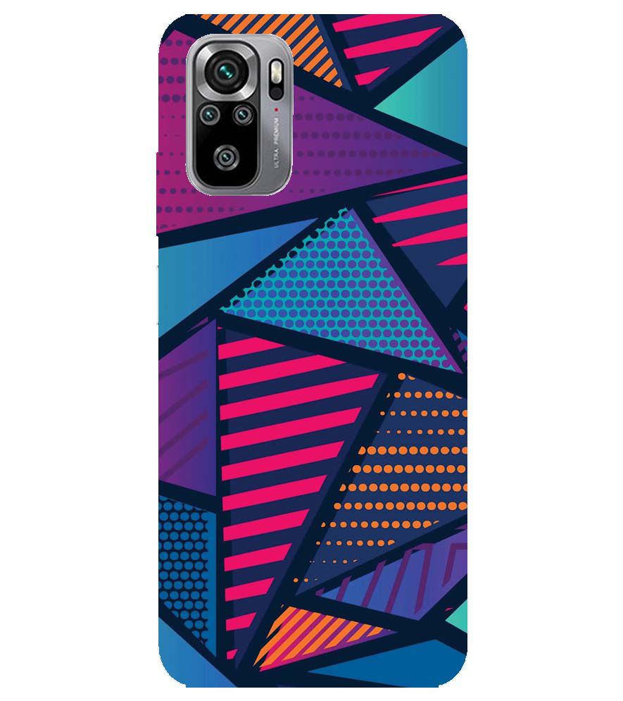 PS1335-Geometric Pattern Back Cover for Xiaomi Redmi Note 10