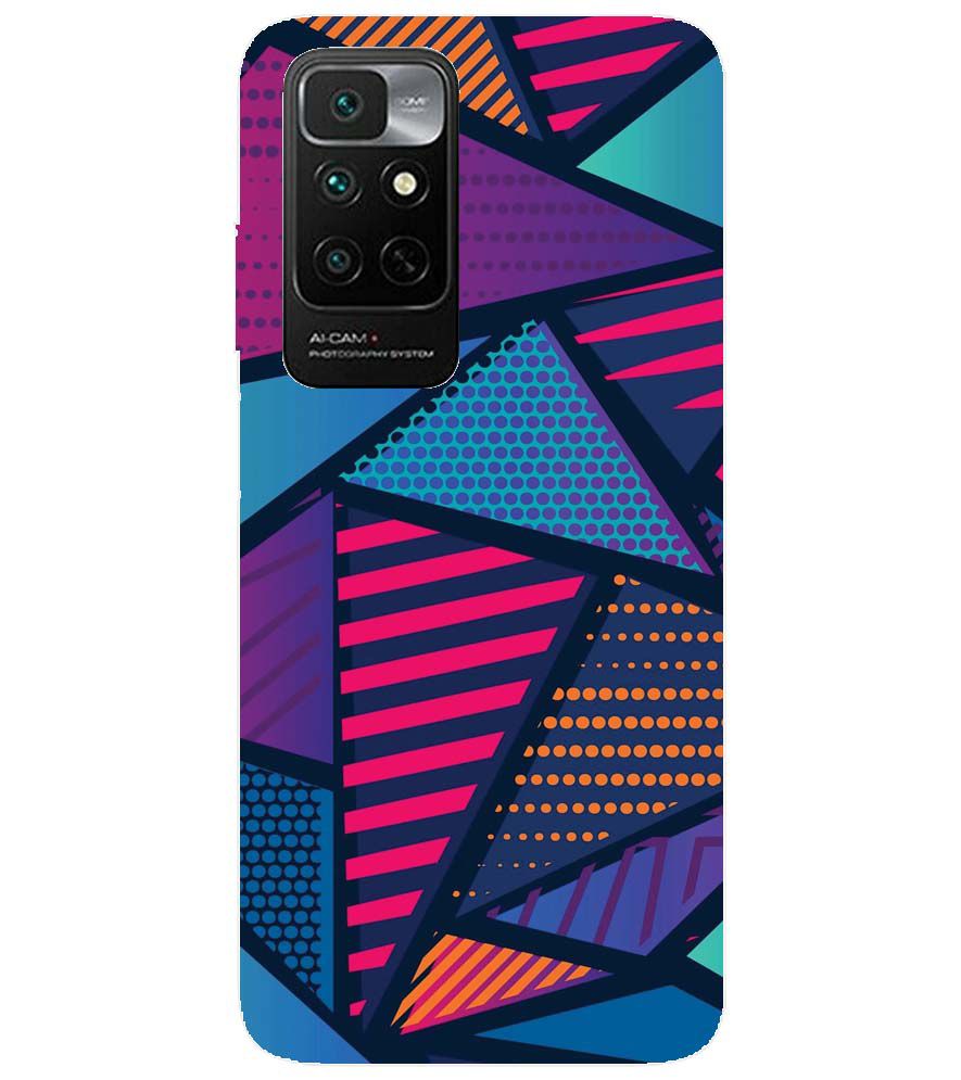 PS1335-Geometric Pattern Back Cover for Xiaomi Redmi Note 11 4G