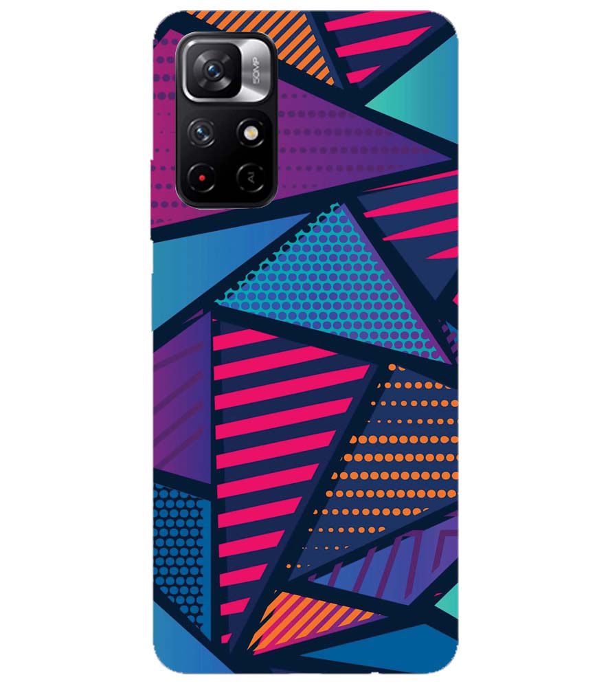 PS1335-Geometric Pattern Back Cover for Xiaomi Redmi Note 11T 5G