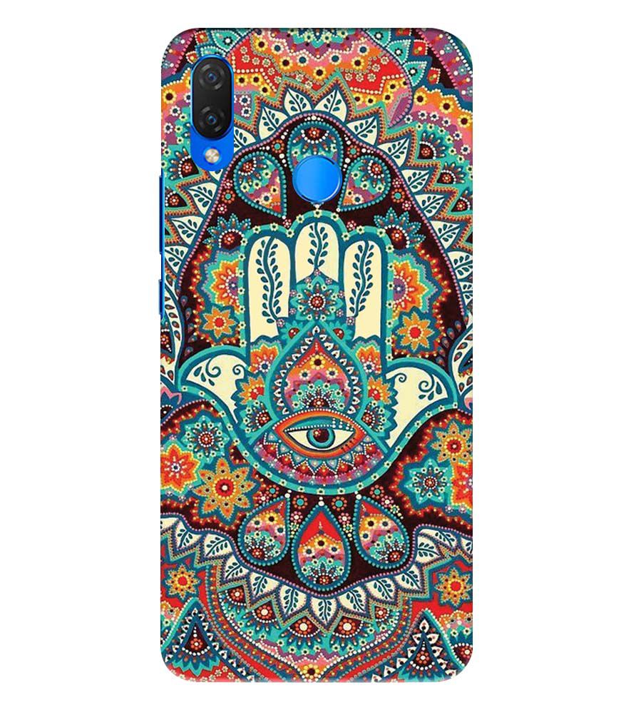 PS1336-Eye Hands Mandala Back Cover for Huawei Nova 3 and 3i
