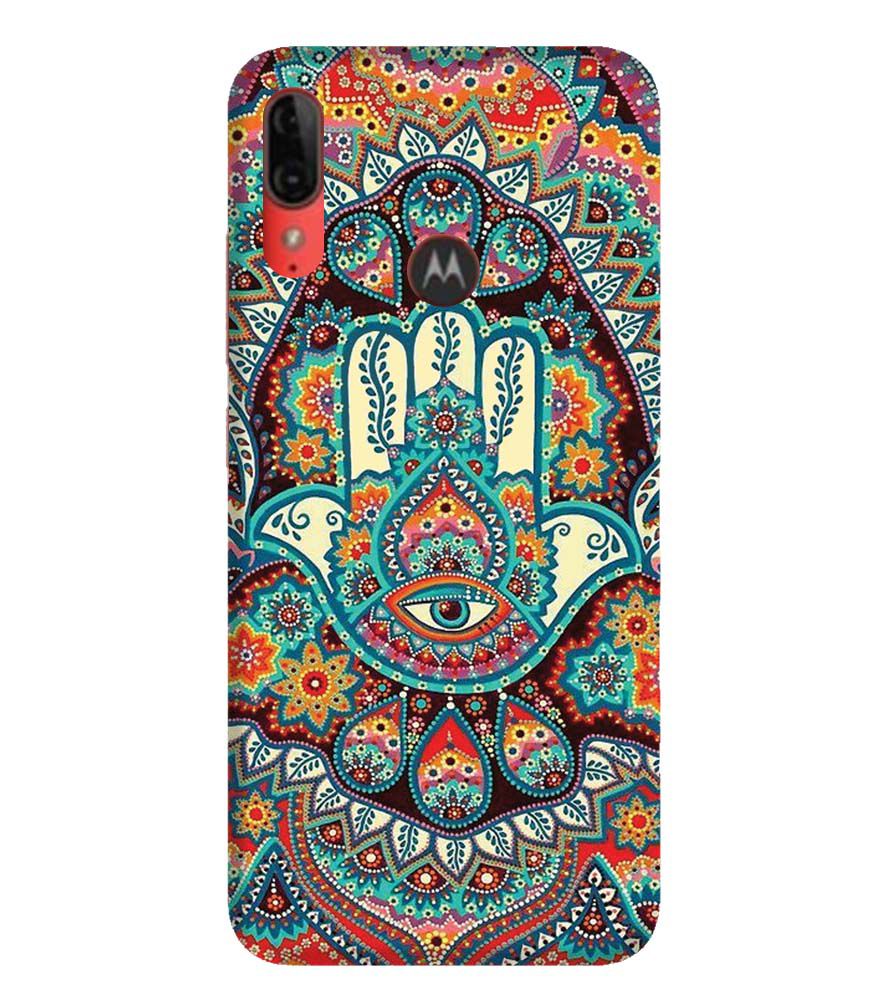 PS1336-Eye Hands Mandala Back Cover for Motorola Moto E6s