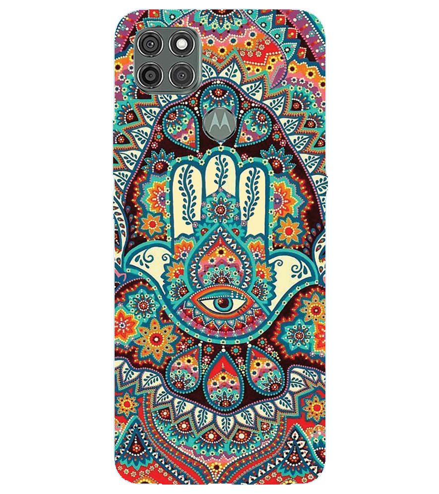 PS1336-Eye Hands Mandala Back Cover for Motorola Moto G9 Power