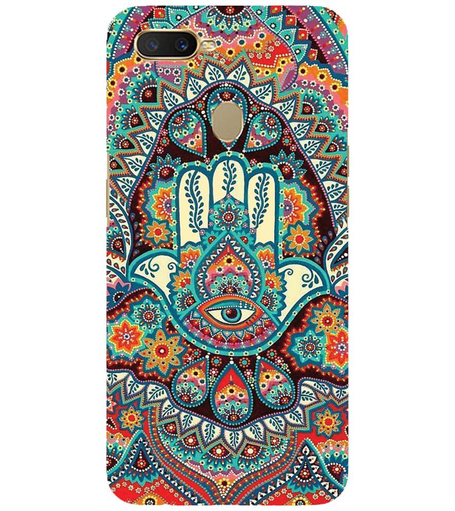 PS1336-Eye Hands Mandala Back Cover for Oppo A12