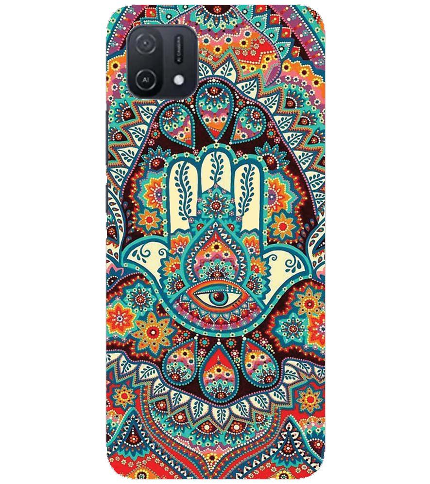 PS1336-Eye Hands Mandala Back Cover for Oppo A16K