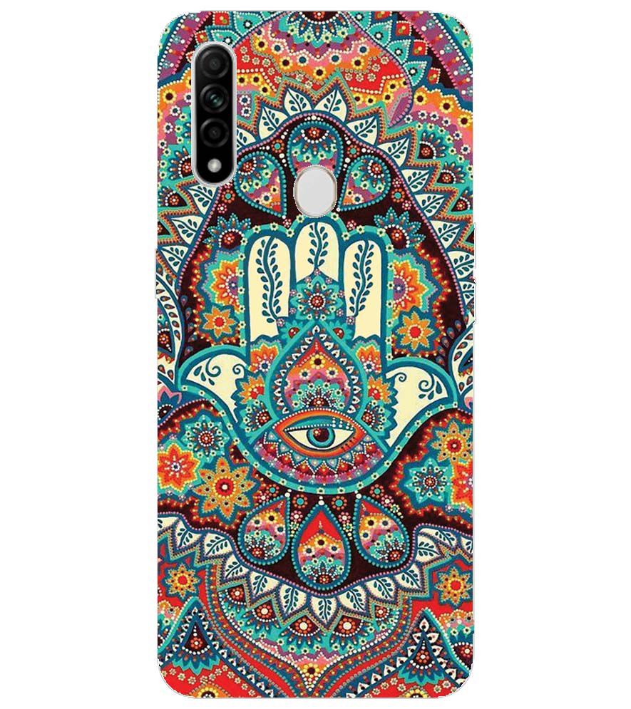PS1336-Eye Hands Mandala Back Cover for Oppo A31