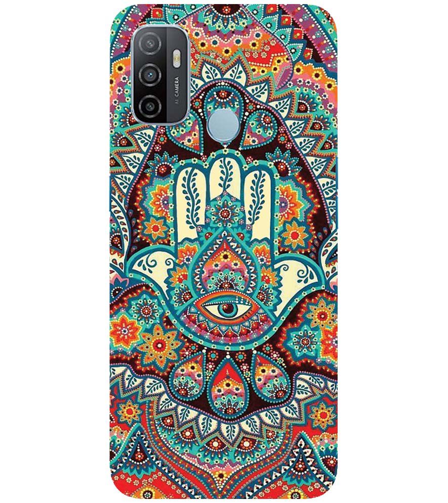 PS1336-Eye Hands Mandala Back Cover for Oppo A32