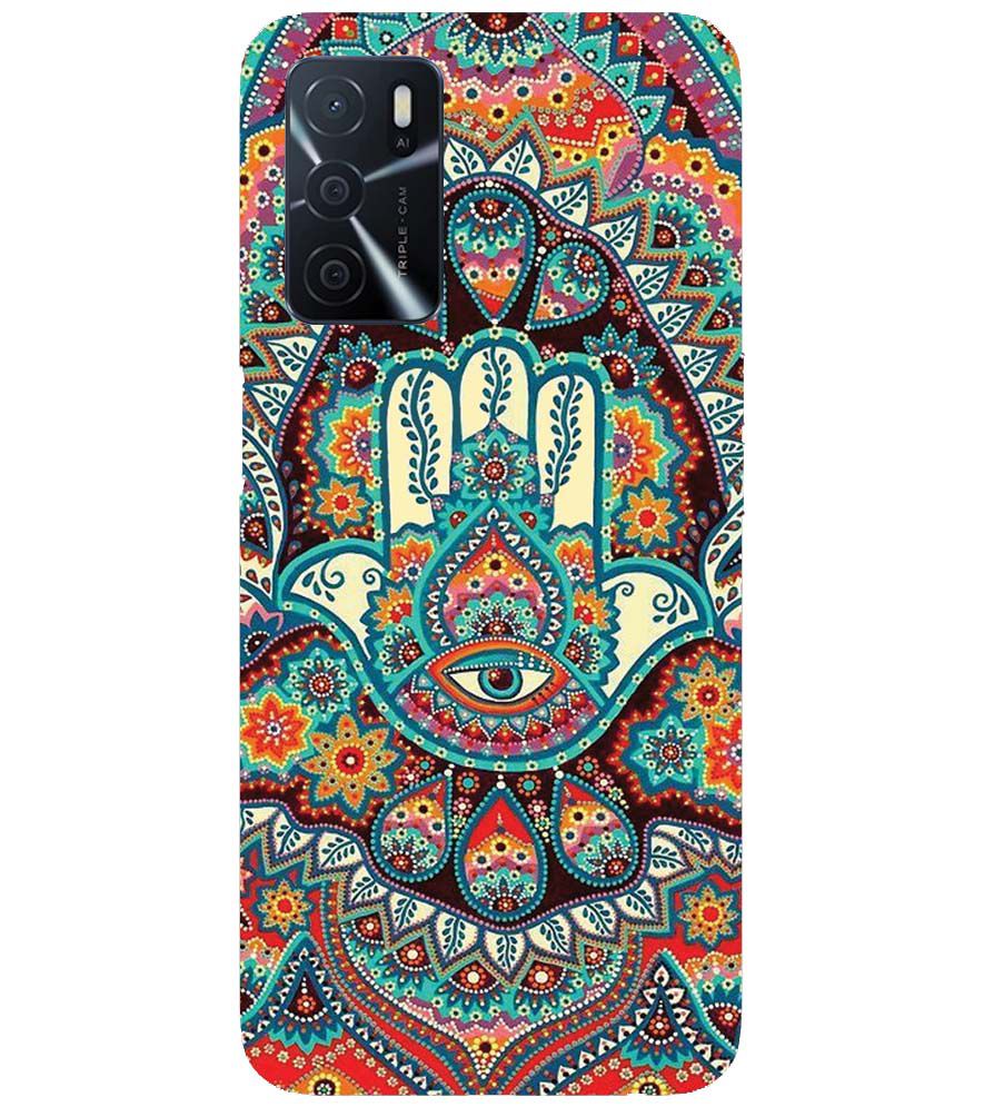 PS1336-Eye Hands Mandala Back Cover for Oppo A54s