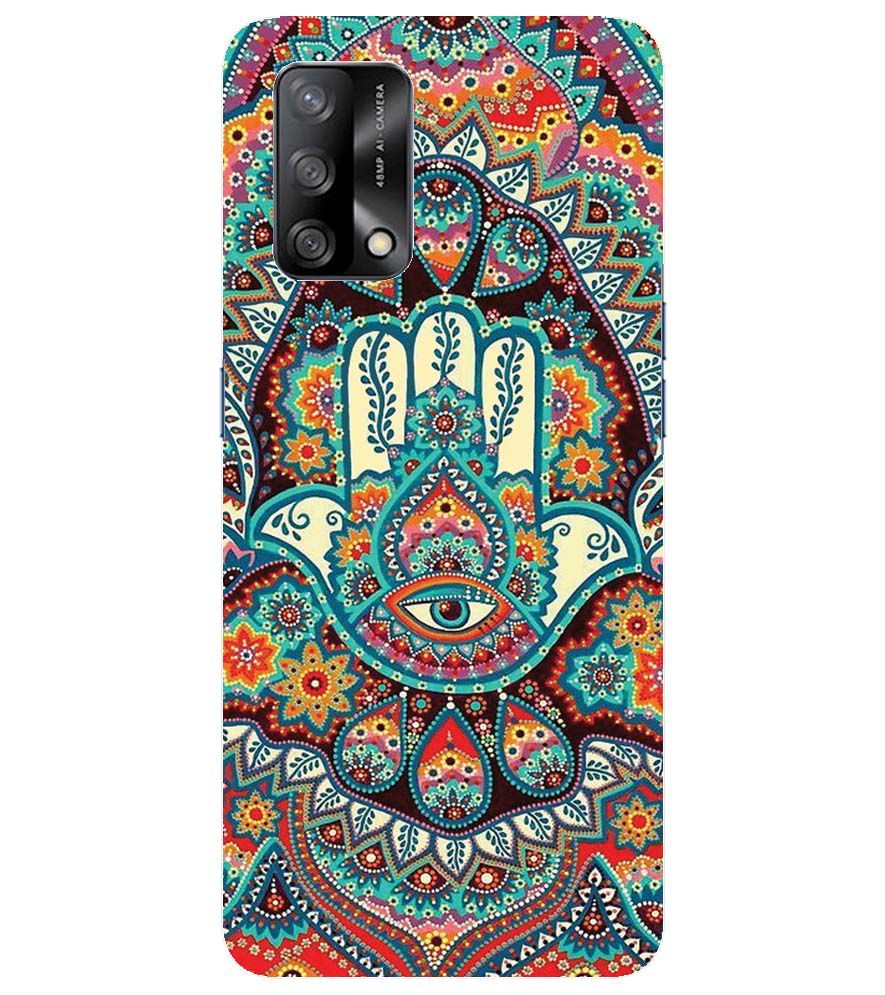 PS1336-Eye Hands Mandala Back Cover for Oppo F19