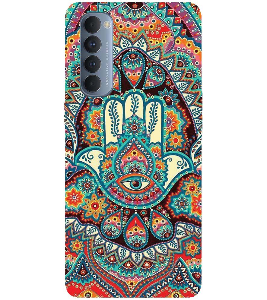 PS1336-Eye Hands Mandala Back Cover for Oppo Reno4 Pro