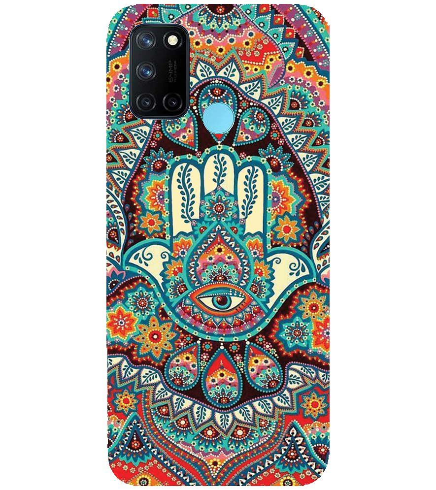 PS1336-Eye Hands Mandala Back Cover for Realme 7i