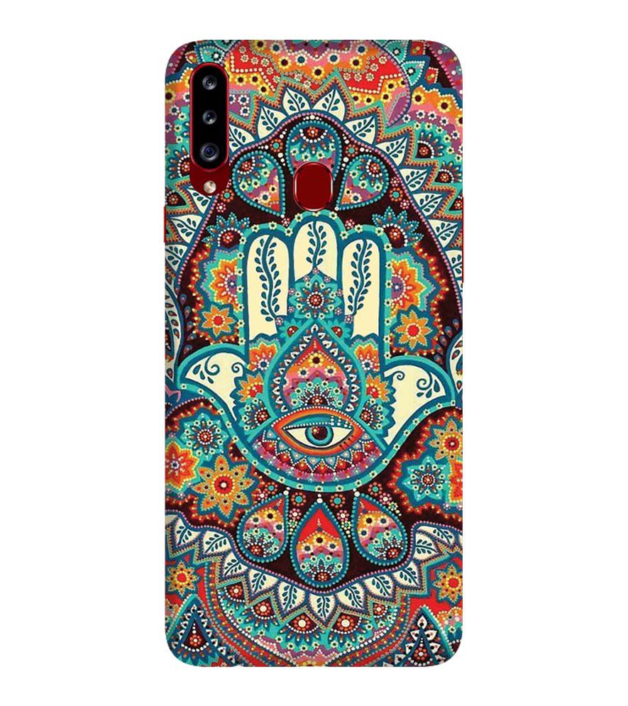 PS1336-Eye Hands Mandala Back Cover for Samsung Galaxy A20s