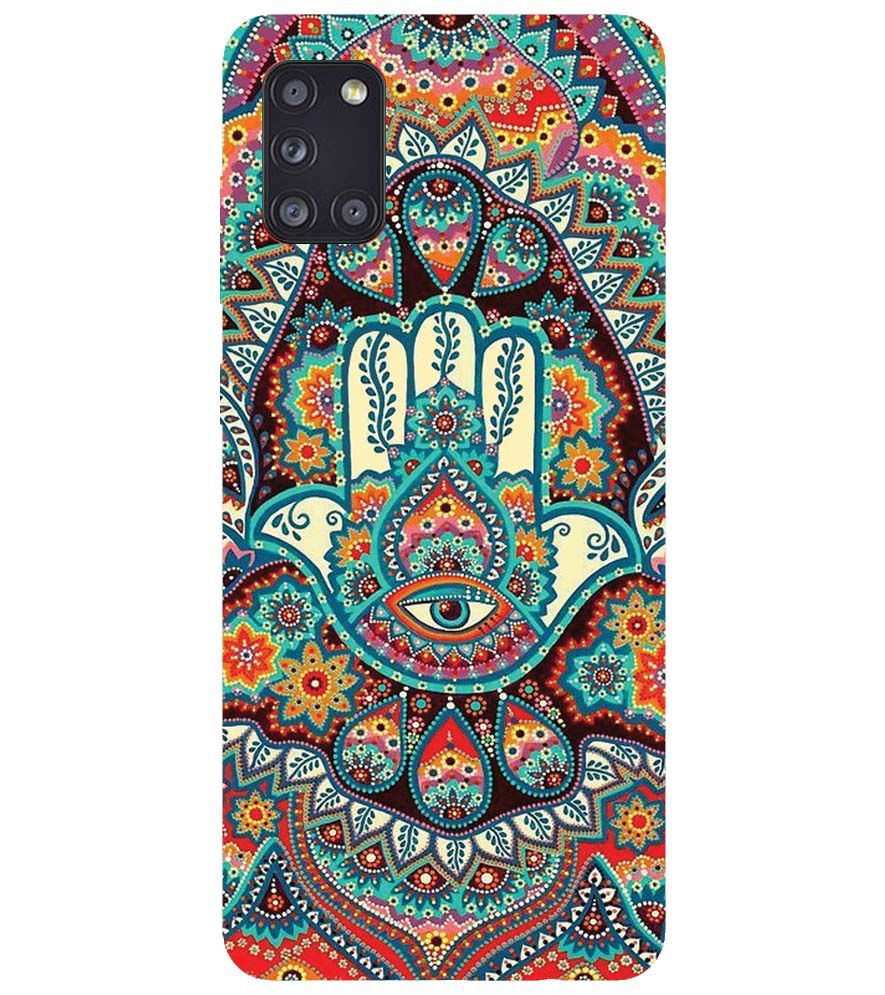 PS1336-Eye Hands Mandala Back Cover for Samsung Galaxy A31
