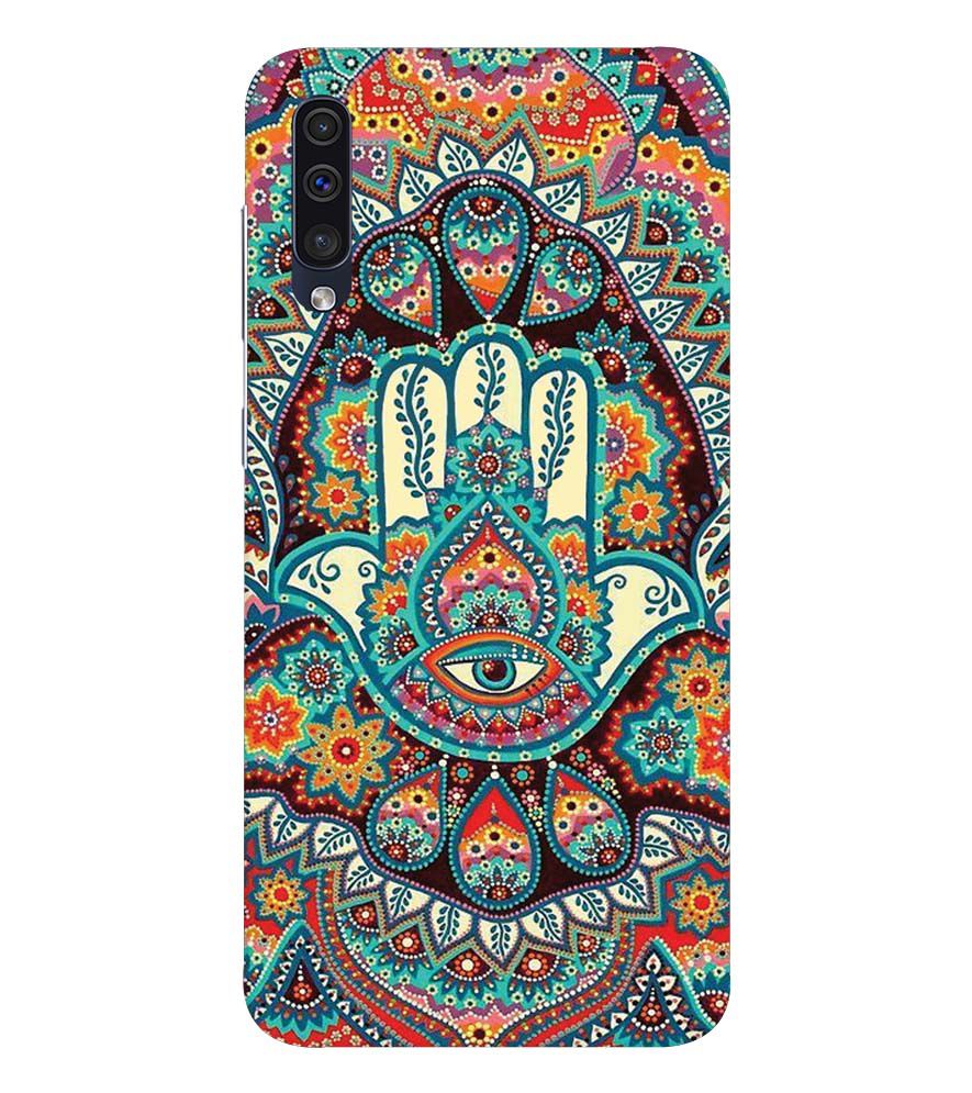 PS1336-Eye Hands Mandala Back Cover for Samsung Galaxy A50