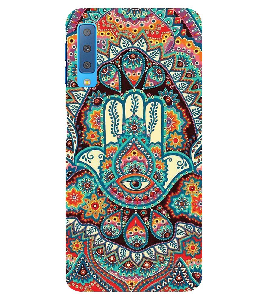 PS1336-Eye Hands Mandala Back Cover for Samsung Galaxy A7 (2018)