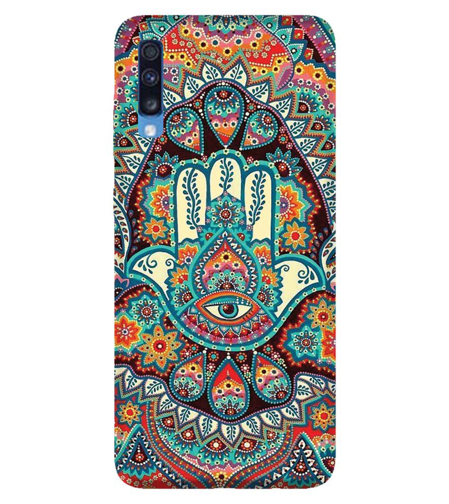 PS1336-Eye Hands Mandala Back Cover for Samsung Galaxy A70