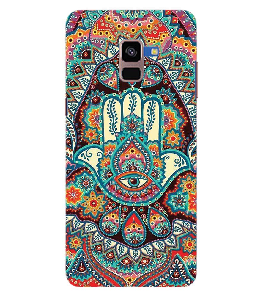 PS1336-Eye Hands Mandala Back Cover for Samsung Galaxy A8 Plus