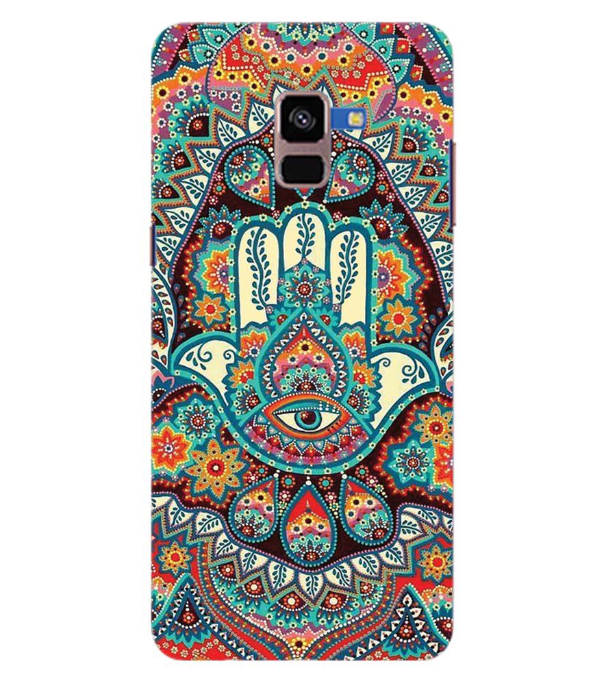 PS1336-Eye Hands Mandala Back Cover for Samsung Galaxy A8 Plus