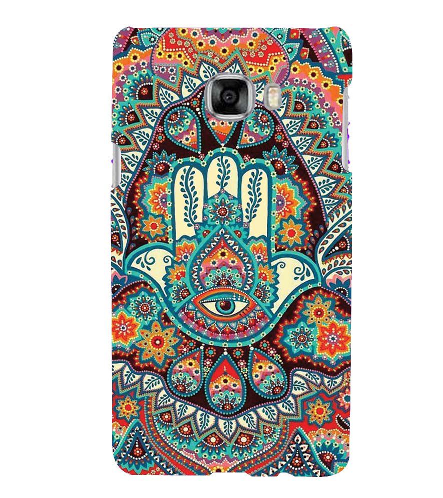 PS1336-Eye Hands Mandala Back Cover for Samsung Galaxy C7 Pro