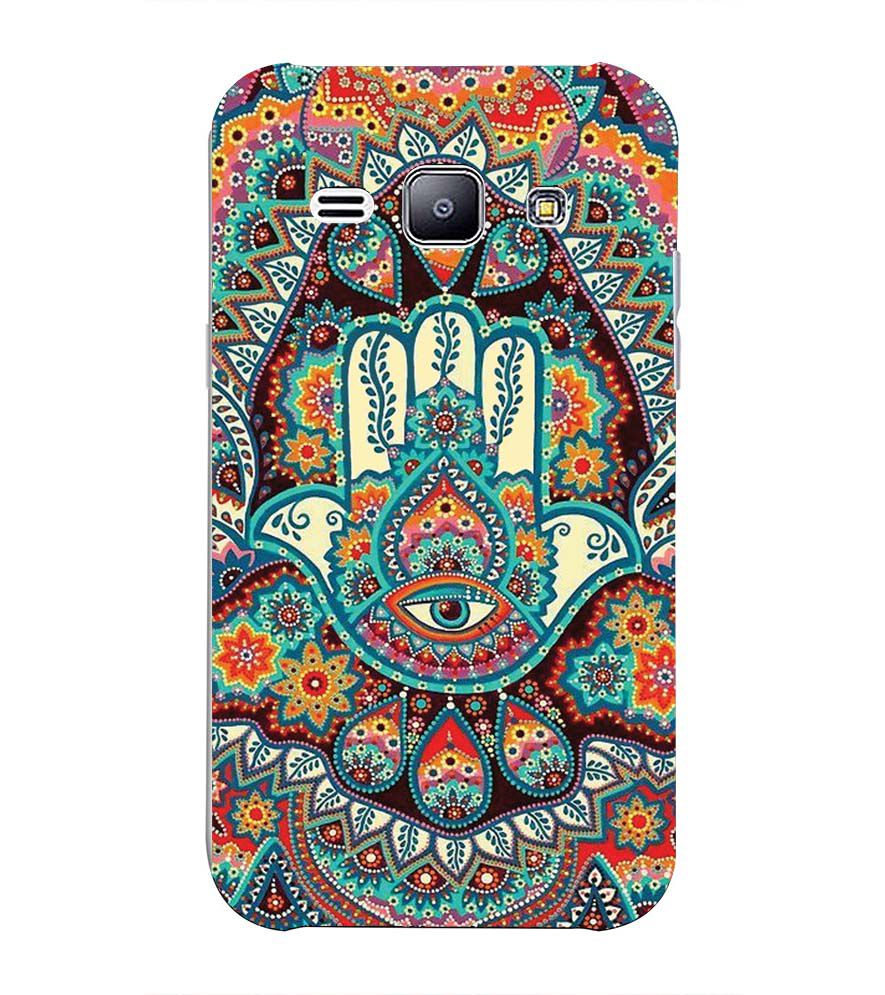PS1336-Eye Hands Mandala Back Cover for Samsung Galaxy J2 (2015)