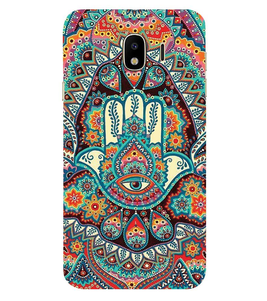 PS1336-Eye Hands Mandala Back Cover for Samsung Galaxy J4 (2018)
