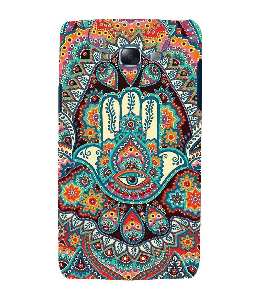 PS1336-Eye Hands Mandala Back Cover for Samsung Galaxy J7 (2015)