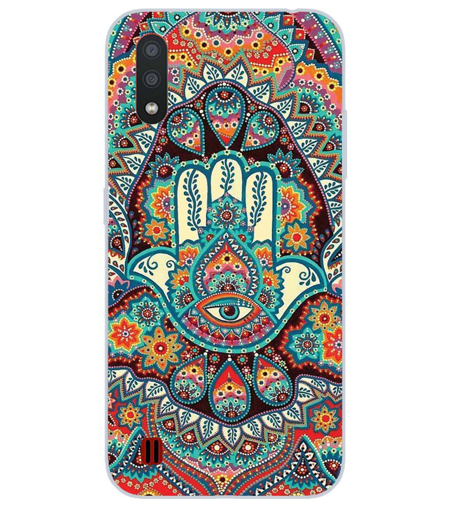 PS1336-Eye Hands Mandala Back Cover for Samsung Galaxy M01