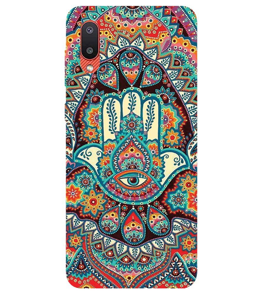 PS1336-Eye Hands Mandala Back Cover for Samsung Galaxy M02