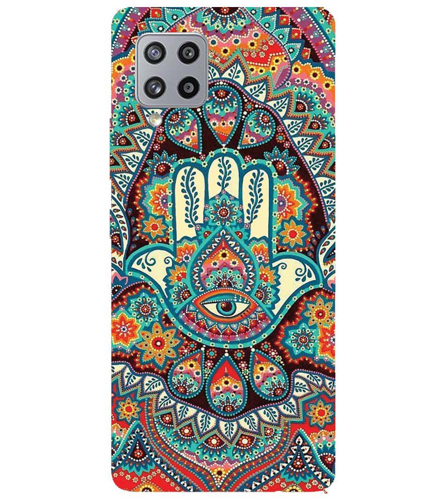 PS1336-Eye Hands Mandala Back Cover for Samsung Galaxy M42 