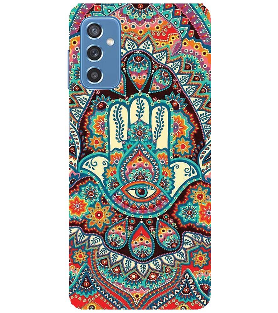 PS1336-Eye Hands Mandala Back Cover for Samsung Galaxy M52 5G
