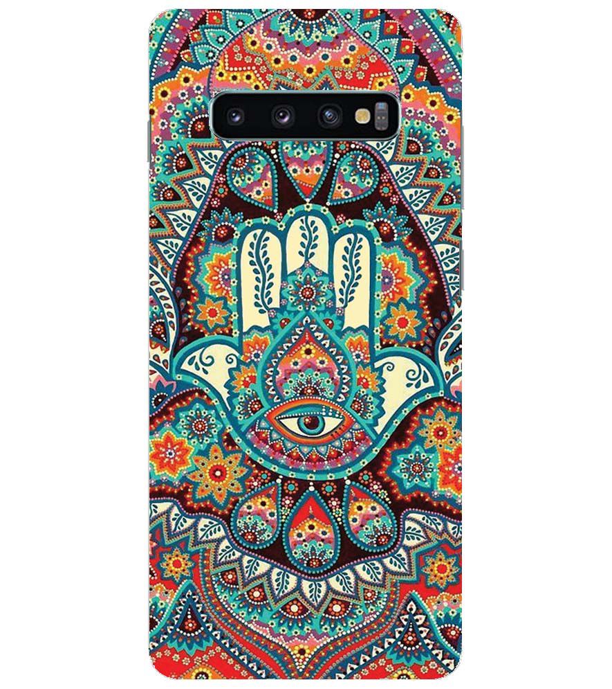 PS1336-Eye Hands Mandala Back Cover for Samsung Galaxy S10+ (Plus with 6.4 Inch Screen)