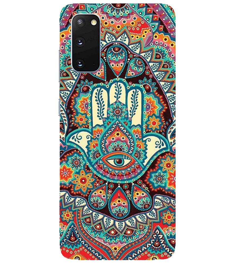 PS1336-Eye Hands Mandala Back Cover for Samsung Galaxy S20 5G