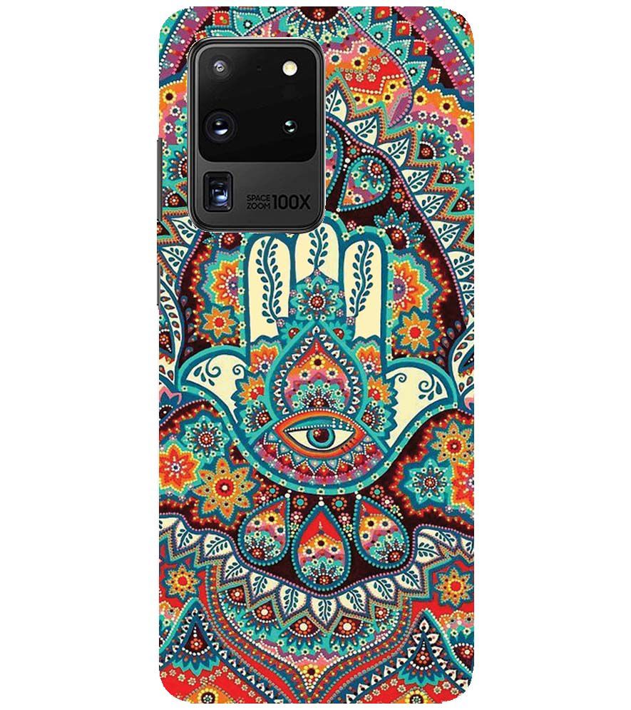 PS1336-Eye Hands Mandala Back Cover for Samsung Galaxy S20 Ultra 5G
