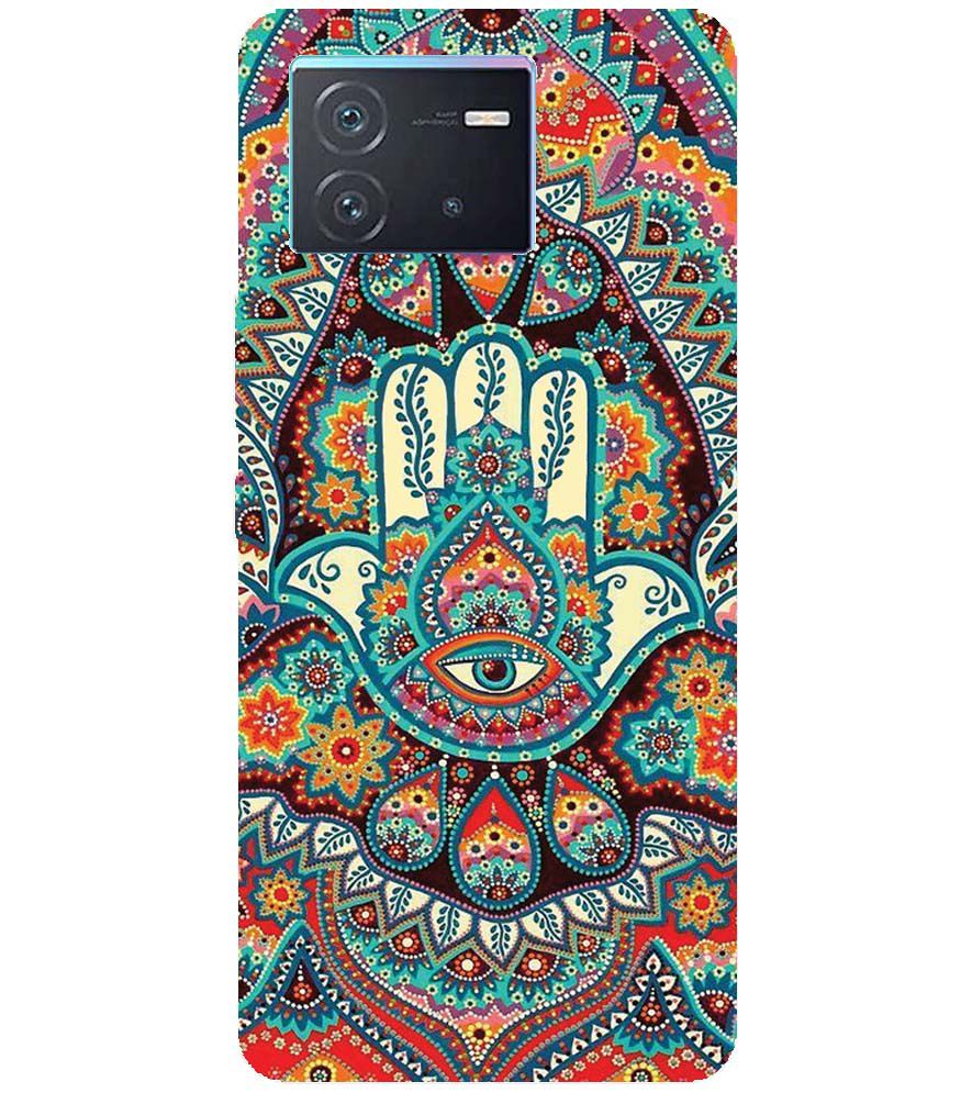PS1336-Eye Hands Mandala Back Cover for vivo iQOO Neo 6