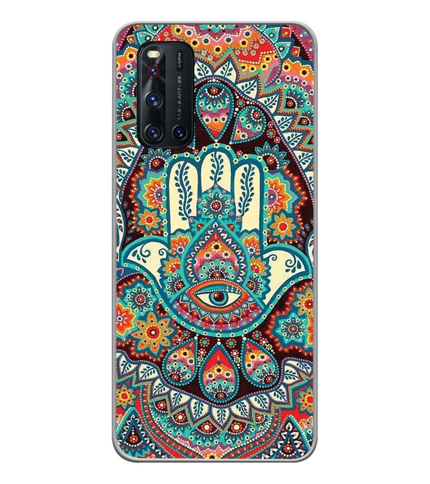 PS1336-Eye Hands Mandala Back Cover for Vivo V19
