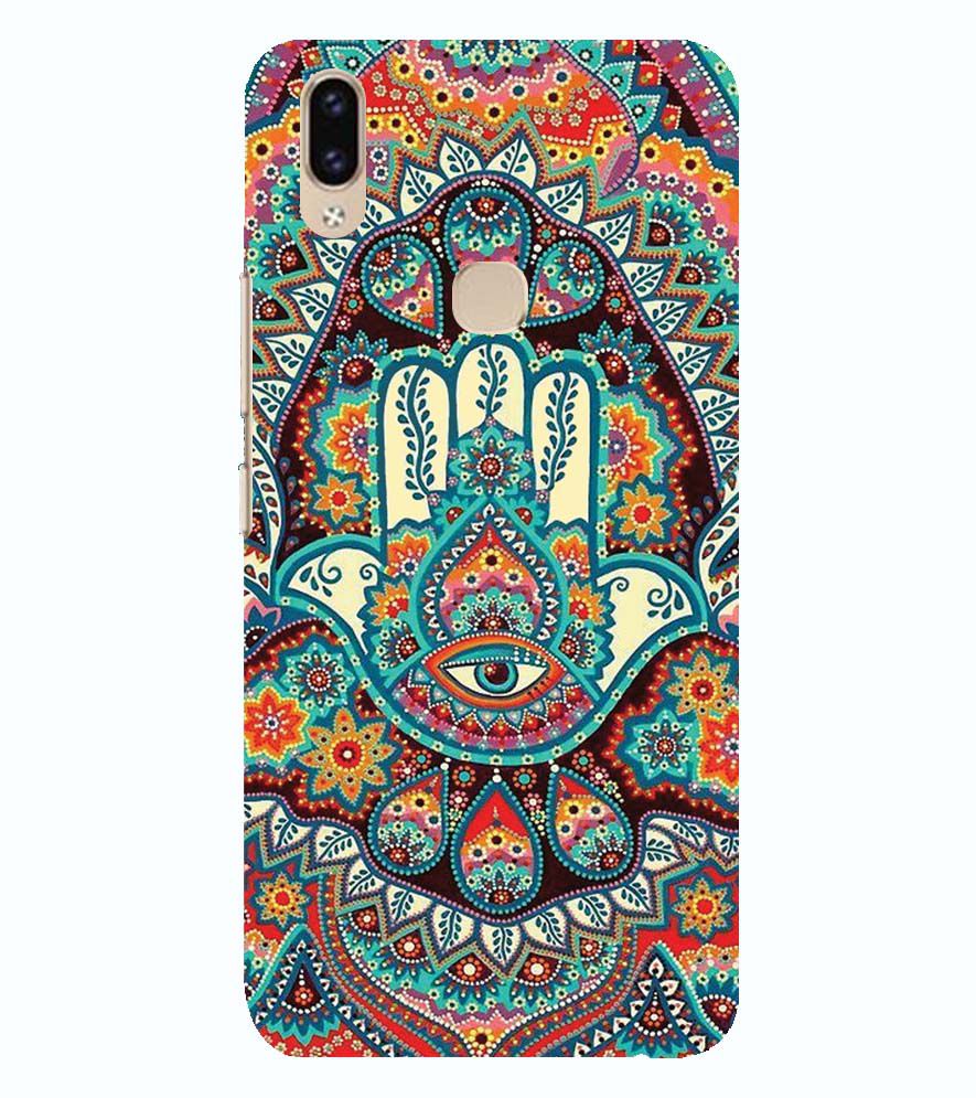 PS1336-Eye Hands Mandala Back Cover for Vivo V9