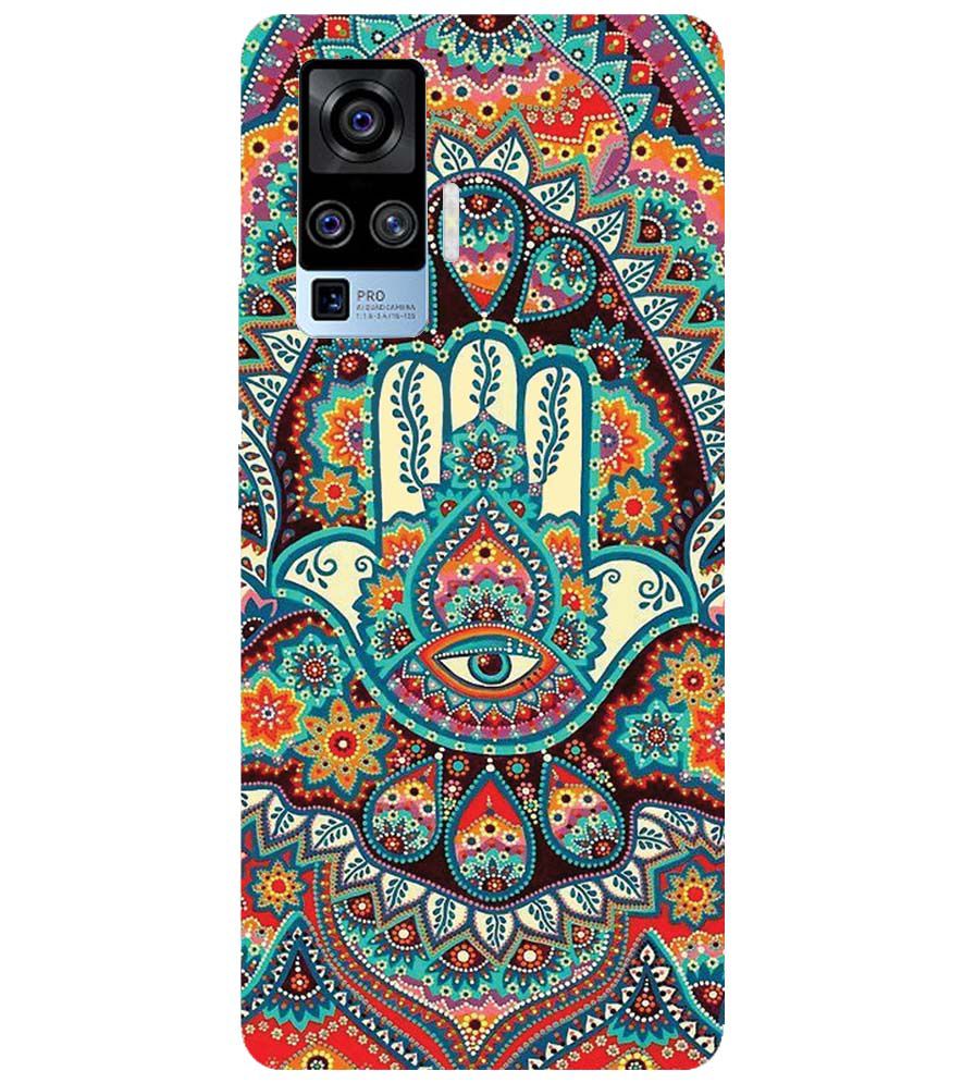 PS1336-Eye Hands Mandala Back Cover for vivo X50 Pro