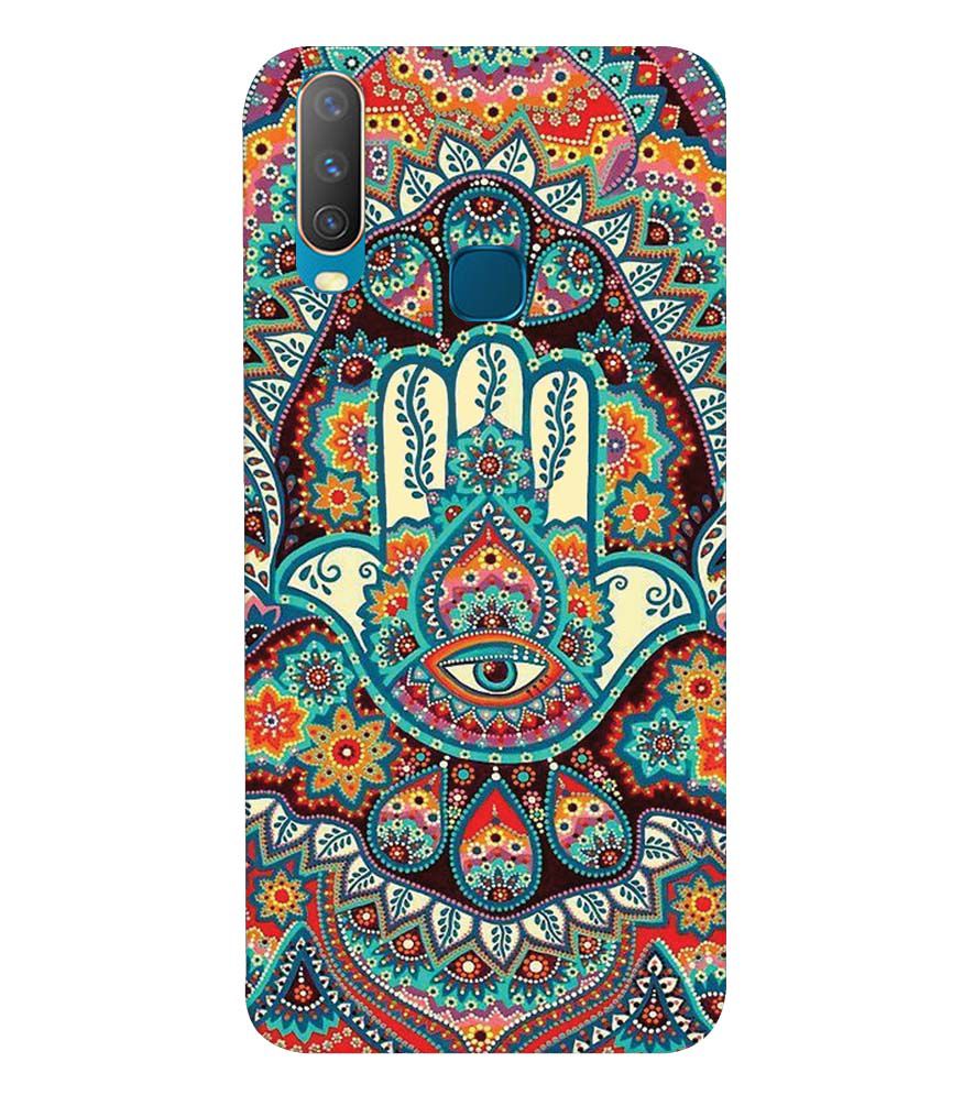 PS1336-Eye Hands Mandala Back Cover for Vivo Y17