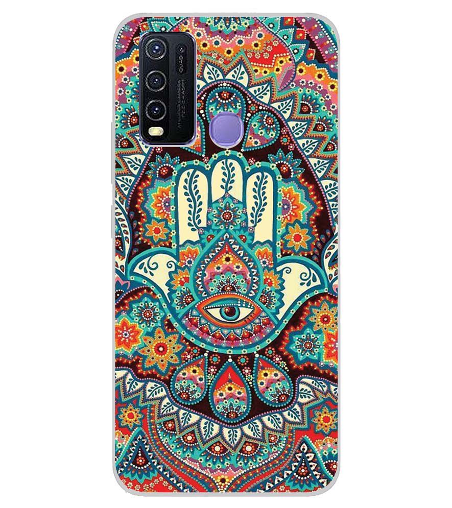 PS1336-Eye Hands Mandala Back Cover for Vivo Y50