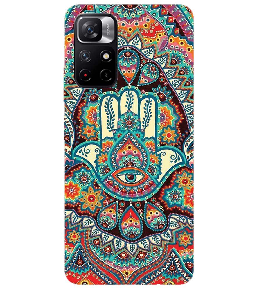 PS1336-Eye Hands Mandala Back Cover for Xiaomi Redmi Note 11T 5G