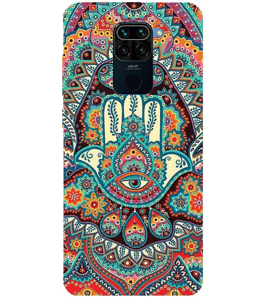 PS1336-Eye Hands Mandala Back Cover for Xiaomi Redmi Note 9