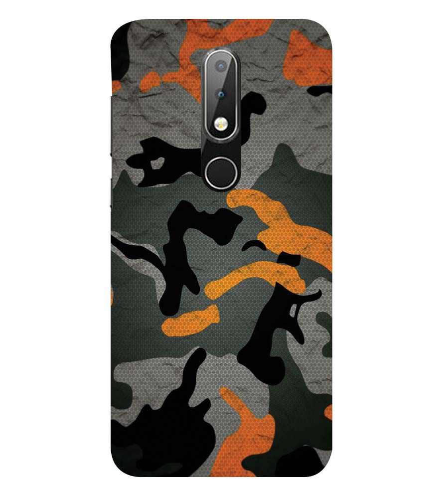 PS1337-Premium Looking Camouflage Back Cover for Nokia 6.1 (2018)
